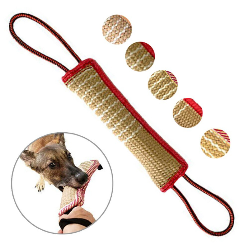 Dog Tug Training Toys for Pets Durable Linen Outdoor Interactive Rope