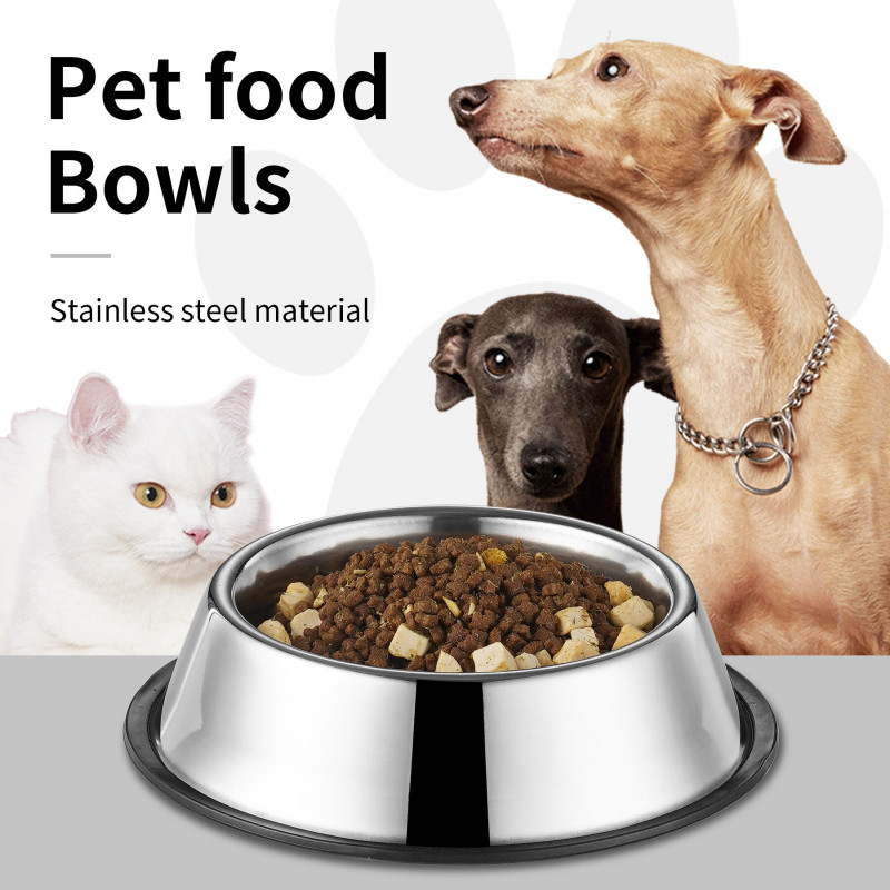 Stainless Steel Pet Dog Food Bowl & Water Bowl  Pet Bowl Feeder
