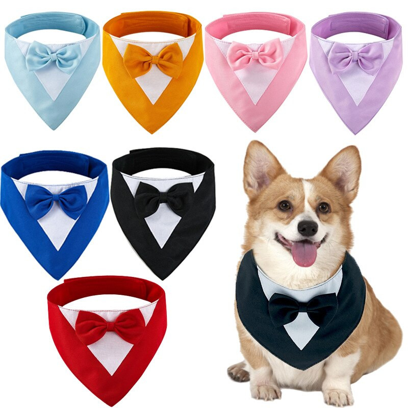 Pet Bowtie Scarf Dog Neckerchief Bowtie Collar Formal Style Collar